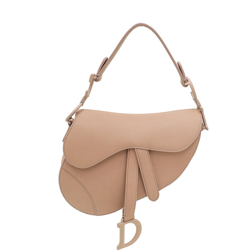 Christian Dior Rose Des Vents Ultra Matte Saddle Mini Bag